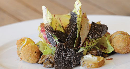 Frisée Salad of Black Truffles